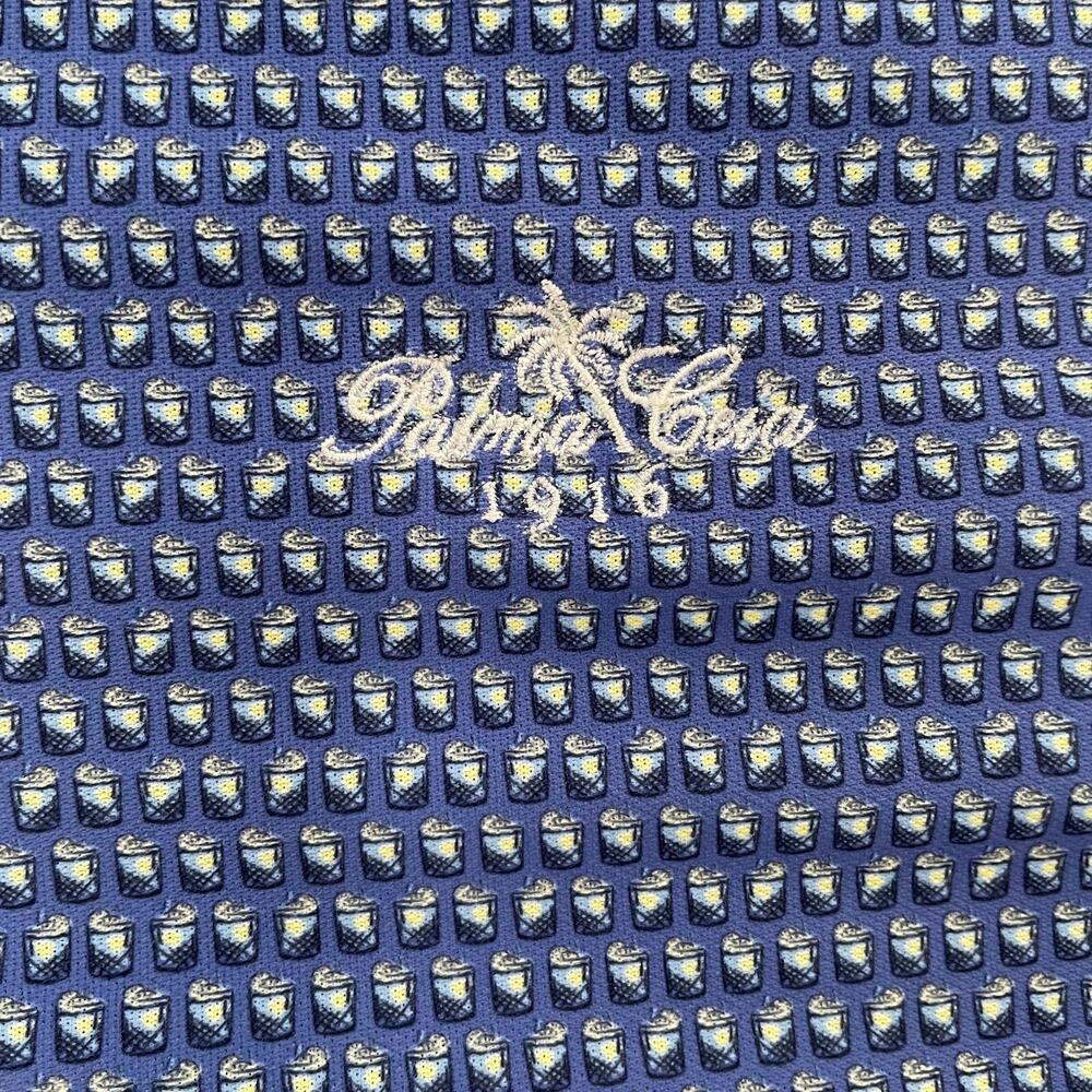 Peter Millar Adult XL Blue Polo All Over Print Palma Ceia Golf Club Logo Mens - Picture 4 of 11